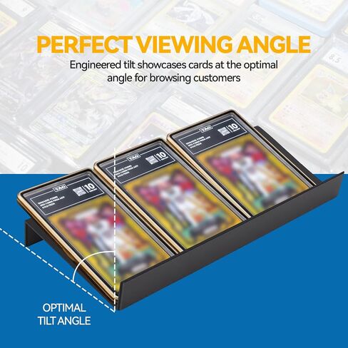 MARINOVA 24 Modular Display Case Card Riser Stands： Perfect for Zion Case-Cardshow Vendor Showcase Stands for Graded Trading Cards and Singles in Saudi Arabia