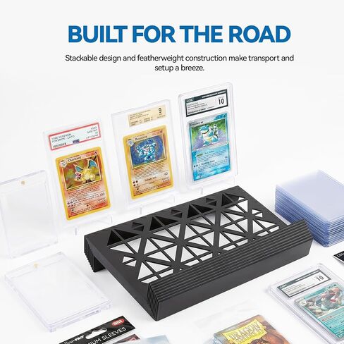 MARINOVA 24 Modular Display Case Card Riser Stands： Perfect for Zion Case-Cardshow Vendor Showcase Stands for Graded Trading Cards and Singles in Saudi Arabia
