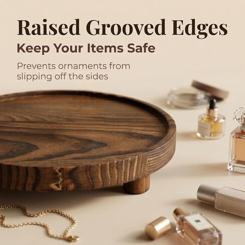 6 PCS 5/6/8 Inch Wooden Risers for Display Wood Pedestal Stand Round Mini Tray Stand Rustic Riser Tray Tiered Tray Decor for Party, Wedding, Birthday, Baby Shower,Home Décor in Saudi Arabia