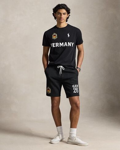 POLO RALPH LAUREN Men’s Classic Fit Germany Jersey T-Shirt,Medium Black in Kuwait