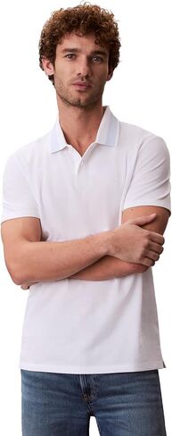Calvin Klein Men's Jacquard Pointed Collar Polo in Saudi Arabia