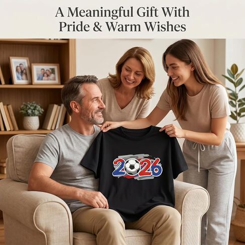 Soccer Shirt 2026 World Cup - Cotton Tshirt for World Cup 2026 - Tee Shirt for Men Women Game Day&Daily Classic Col Round in Saudi Arabia