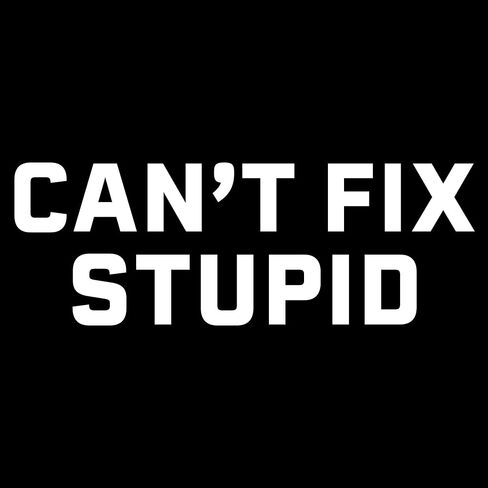 Grunt Style Can't Fix Stupid - تي شيرت برسوم مضحكة - تي شيرت رجالي بأكمام قصيرة in Kuwait