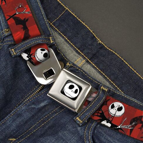 Buckle-Down Seatbelt Belt - NBC Jack Poses/Bats Red Stripe - 1.0" Wide - 20-36 Inches in Length in Kuwait