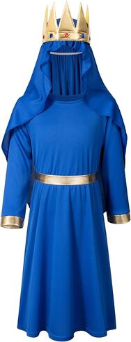 Kids Three Kings Robe Biblical Nativity 3 Wise Men Halloween Costume Cosplay King Outfit Accessories Set in Saudi Arabia