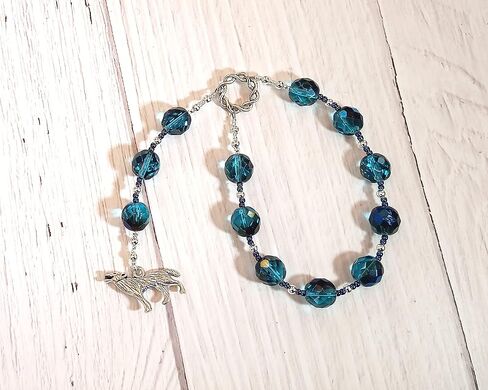 Skadhi (Skadi) Pocket Prayer Beads with Wolf: Norse Goddess of Winter, the Wilderness, Mountains, Skiing and Archery in Saudi Arabia