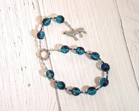 Skadhi (Skadi) Pocket Prayer Beads with Wolf: Norse Goddess of Winter, the Wilderness, Mountains, Skiing and Archery in Saudi Arabia
