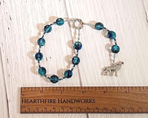 Skadhi (Skadi) Pocket Prayer Beads with Wolf: Norse Goddess of Winter, the Wilderness, Mountains, Skiing and Archery in Saudi Arabia