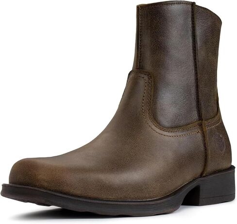 SUREWAY Mens Western Chelsea Cowboy Boots for Men Square Toe,Slip-On Work/Casual/Dress Boots Shoes for Men in Kuwait