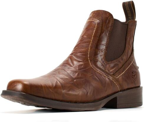 SUREWAY Mens Western Chelsea Cowboy Boots for Men Square Toe,Slip-On Work/Casual/Dress Boots Shoes for Men in Kuwait