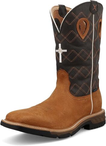 Twisted X Men's Brown 12In Soft Square Toe Work Boot in Kuwait