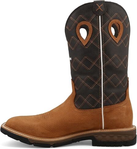 Twisted X Men's Brown 12In Soft Square Toe Work Boot in Kuwait