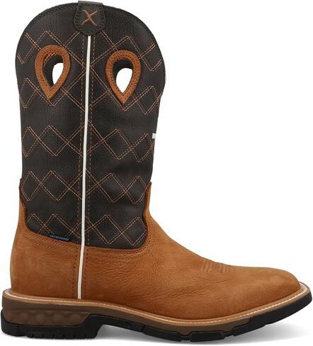 Twisted X Men's Brown 12In Soft Square Toe Work Boot in Kuwait