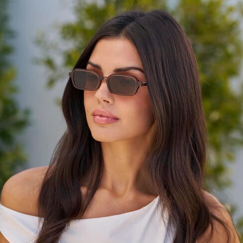 WearMe Pro WMP Eyewear – Women’s Slim Rectangular Sunglasses: 90s Compact Frame, Anti-Reflective Lenses, Minimal Style in Kuwait