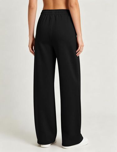 LOMON Womens Wide Leg Pants Travel Casual Lounge High Waist Flowy Palazzo Pants with Pocket Loose Spring Summer Clothing in Kuwait