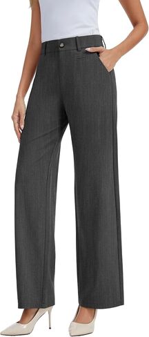 Office Dress Pants for Women Stretch High Waisted Casual Business Long Trousers with Deep Pockets in Kuwait