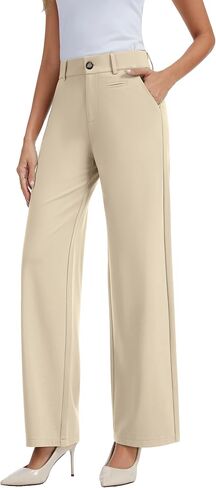 Office Dress Pants for Women Stretch High Waisted Casual Business Long Trousers with Deep Pockets in Kuwait