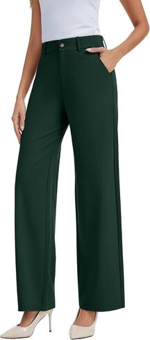 Office Dress Pants for Women Stretch High Waisted Casual Business Long Trousers with Deep Pockets in Kuwait