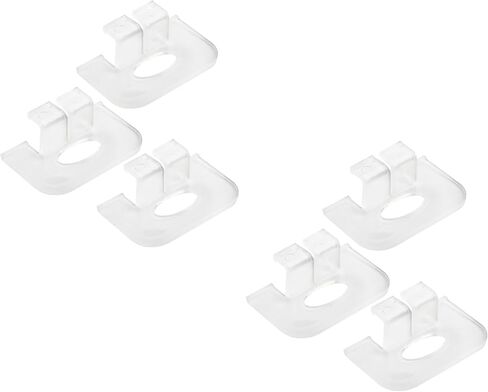 6 Pack Cordless Honeycomb Shade Lift Handles, White PP Replacement Parts for Cellular Blinds, Compatible with 3/4 Inch Pleat Top Down Bottom Up Shades in Saudi Arabia