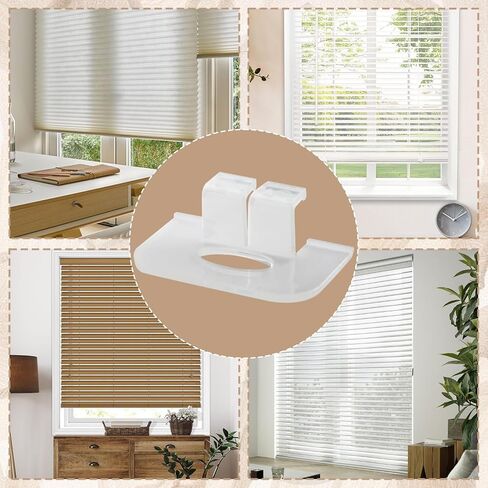 6 Pack Cordless Honeycomb Shade Lift Handles, White PP Replacement Parts for Cellular Blinds, Compatible with 3/4 Inch Pleat Top Down Bottom Up Shades in Saudi Arabia