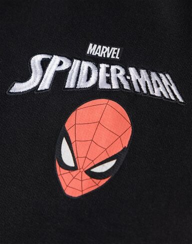 جاكيت بومبر أسود للأولاد من Marvel Spider-Man | جاكيت فارسيتي برسومات كرتونية | كم طويل ملابس الشارع الأعلى in Kuwait