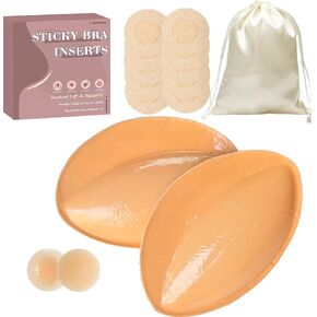 Double-Sided Sticky Bra Insert Pads, Reusable Adhesive Push-Up Bra Pads for Large Breasts in Kuwait