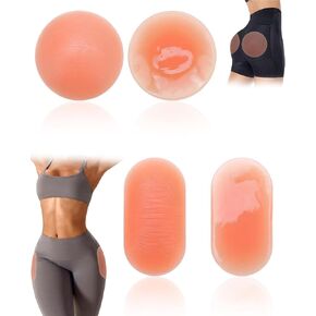 2 Pair Silicone Butt Pads for Women, Adhesive Reusable Buttocks Hip Padding, Non Slip Silicone Bigger Butt Lifter in Saudi Arabia