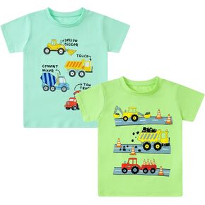 Lovekider Boys T-Shirts 2 Pcs - Soft Cotton Short Sleeve Shirts - Perfect for School, Casual Outings & Playtime 3-6 Years in Saudi Arabia