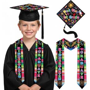 5th Grade Graduation Stole Cap - 2 Pcs Mexican Kindergarten Preschool Mexican Graduation Sash Decorations in Saudi Arabia