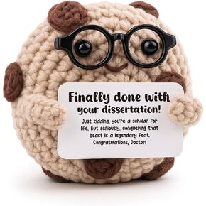 Funny PhD Graduation Gift, Dissertation Defense Survivor Keepsake - "Finally Done" Doctorate & End of PhD Present for Scholar - Academic Humor Desk Decor in Saudi Arabia