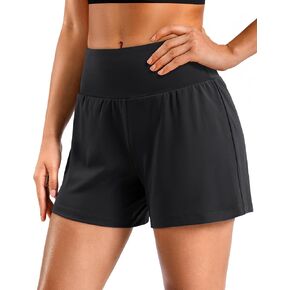 Soothfeel Running Athletic Shorts for Women 5" High Waisted Stretchy Hiking Workout Gym Shorts No Liner with Pockets in Kuwait
