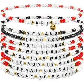 Ariana Merch Bracelet for Fans, 9PCS Stretch Bracelets Fan Gifts Concert Jewelry Accessory for Arianators Daily Outfit Birthday Gift for Women in Kuwait