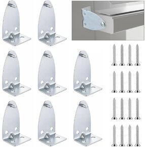 8 Pcs Hold Down Brackets Metal Blinds Brackets Bottom Rail Holder Replacements Silver Door Blind Bottom Rail Hold Clips with Screws for Horizontal Shades Windows Doors in Saudi Arabia