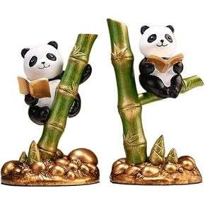 Bookend Support Resin Bookends Chinese Style Panda Decorations Living Room Handicrafts for Study Bookends in Saudi Arabia