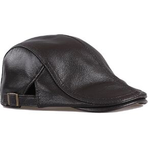 Genuine Leather Newsboy Cap for Men Ivy Flat Cabbie Beret Hats in Saudi Arabia