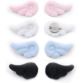 Cute Plush Angel Wings Brooch Y2K Kawaii Pins for Ita Bag Backpack Purse Doll Decor Wing Badge Accessories in Saudi Arabia