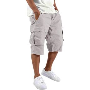 Twill Cargo Shorts for Men Cotton Relaxed Fit Classic Bermuda Shorts with Pockets Summer Casual Comfort Outfit in Saudi Arabia