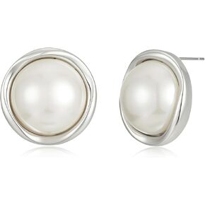 Pearl Earrings 14K Gold Plated Stud for Women Wedding Earrings Bridal Jewelry Hypoallergenic in Saudi Arabia