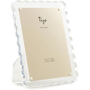 Women's Lucite Frame Wave Design Clear 5x7 in Saudi Arabia