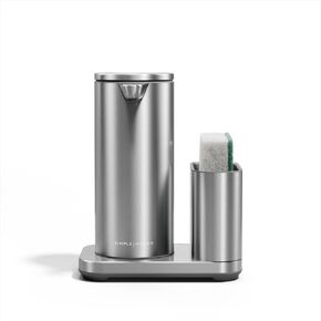 simplehuman Liquid Sensor Pump with Caddy, 9 oz Automatic Soap Dispenser for Kitchen and Bathroom, Touchless Motion Sensor, Variable Dispense, Rechargeable, High-Grade Brushed Stainless Steel in Saudi Arabia