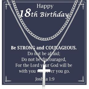 Birthday Gift for Teen Boys 13-18 Year Old Boy Gift Cross Necklaces Christian Religious Jewelry Layered Cross Pendant in Saudi Arabia