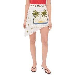 FARM Rio Women's Tropi Off-White Scarf Mini Skirt in Saudi Arabia