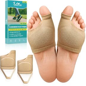 Metatarsal Pads Women & Men - Non-Slip Ball of Foot Cushion with Thick Gel for Pain Relief, Morton's Neuroma, Metatarsalgia - Metatarsal Foot Pads for Walking, Running, Standing (M Size) in Kuwait