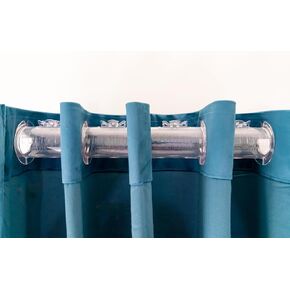 Curtain Spacers - Easy Clip-On - No Rod Removal - Curtains Remain Full & Functional - Clear & Durable - Fits Most Curtain Rods - 8 Pack - Small (Easy Clip-On! Curtain Spacers - Large) in Saudi Arabia