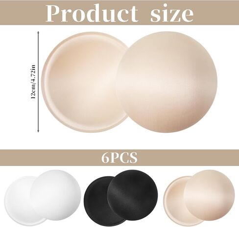 3 Pairs Bra Padding Insert Removable and Washable Bra Inserts Push Up Sports Bras Pads Inserts 3 Colors for Bikinis Top Swimsuit Sport Bras in Kuwait