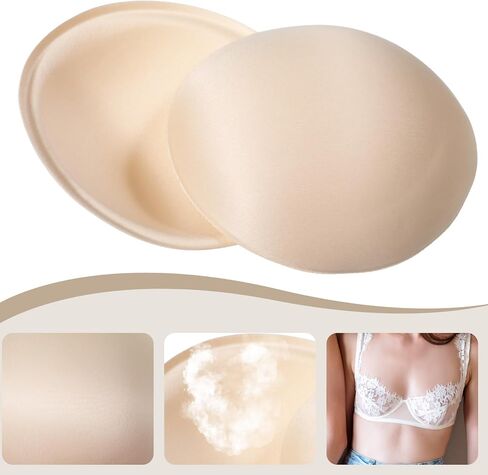 3 Pairs Bra Padding Insert Removable and Washable Bra Inserts Push Up Sports Bras Pads Inserts 3 Colors for Bikinis Top Swimsuit Sport Bras in Kuwait