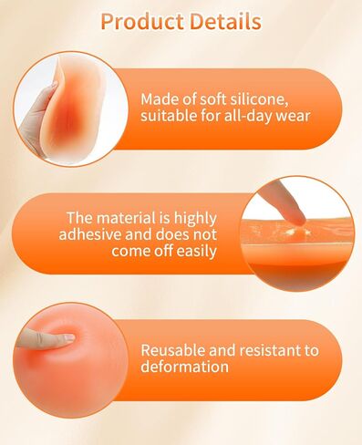 2 Pair Silicone Butt Pads for Women, Adhesive Reusable Buttocks Hip Padding, Non Slip Silicone Bigger Butt Lifter in Saudi Arabia