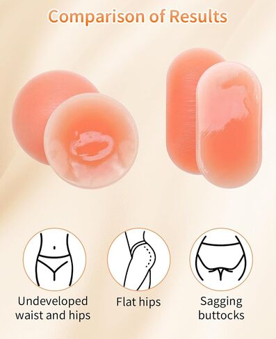 2 Pair Silicone Butt Pads for Women, Adhesive Reusable Buttocks Hip Padding, Non Slip Silicone Bigger Butt Lifter in Saudi Arabia