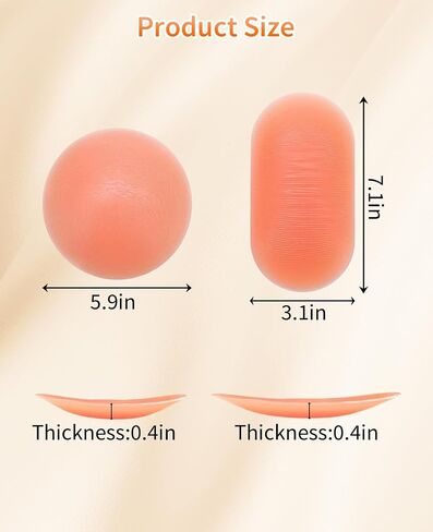 2 Pair Silicone Butt Pads for Women, Adhesive Reusable Buttocks Hip Padding, Non Slip Silicone Bigger Butt Lifter in Saudi Arabia