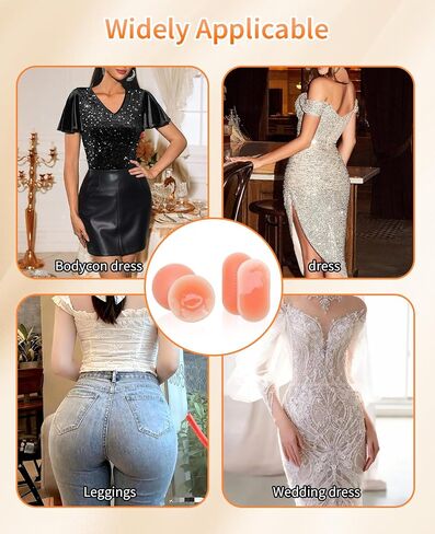 2 Pair Silicone Butt Pads for Women, Adhesive Reusable Buttocks Hip Padding, Non Slip Silicone Bigger Butt Lifter in Saudi Arabia
